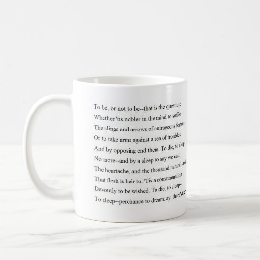 HamletSoliloquy Kaffeetasse (Links)