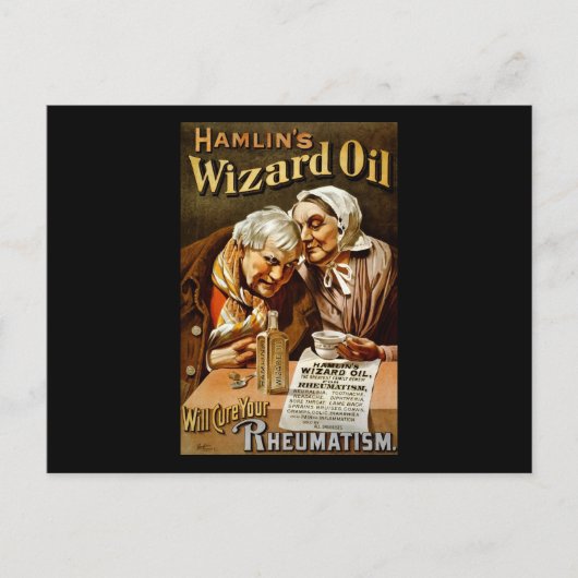 Hamlin's Wizard-Öl wird Ihre Rheuma heilen Postkarte (Vorderseite)