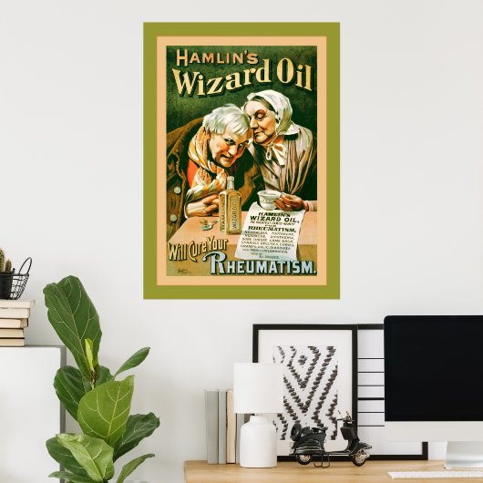 Hamlins Zauberöl ~ Vintage Werbung Poster (Heimbüro)