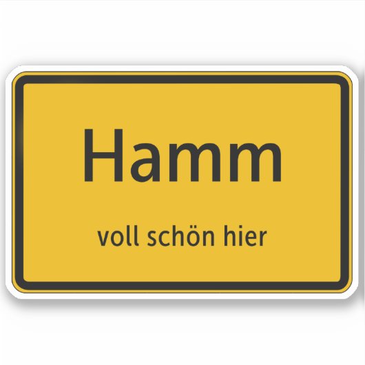 Hamm Aufkleber Sticker Autoaufkleber (Vorderseite)