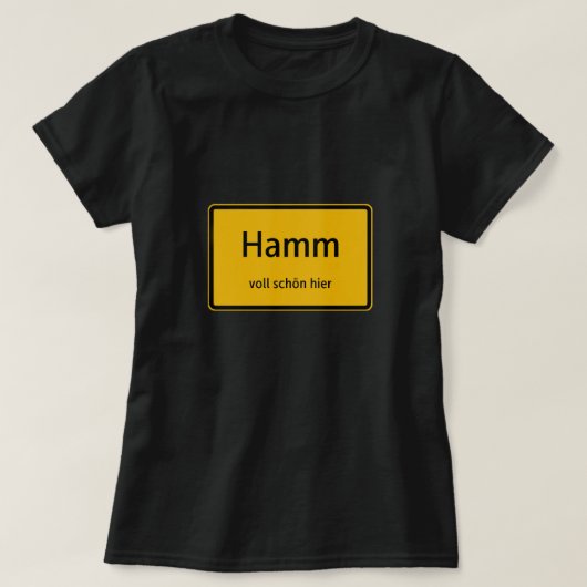 Hamm Damen Frauen T-Shirt Tshirt Shirt (Design vorne)