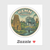 Hamm Deutschland Elefantenkunst Aufkleber (Blatt)