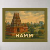 Hamm Deutschland Stadt Kunst Poster (Vorne)