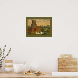 Hamm Deutschland Stadt Kunst Poster