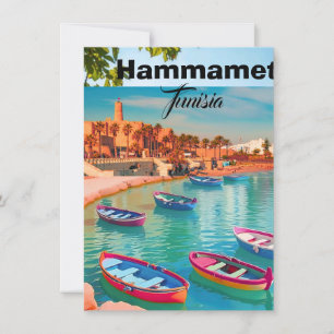 Hammamet Tunesien Reise Postkarten Kunst, Hammamet