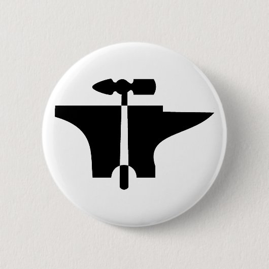 Hammer Amboss anvil Button (Vorderseite)
