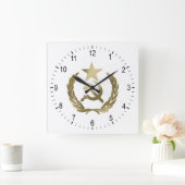 Hammer and sickle quadratische wanduhr (Zuhause)