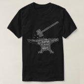 Hammer Anvil Forge Blacksmith Knifemaker Geschenk T-Shirt (Design vorne)