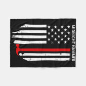 Hammer B-2 Stealth Jet Operation Usa Flag Fleecedecke (Vorderseite (Horizontal))