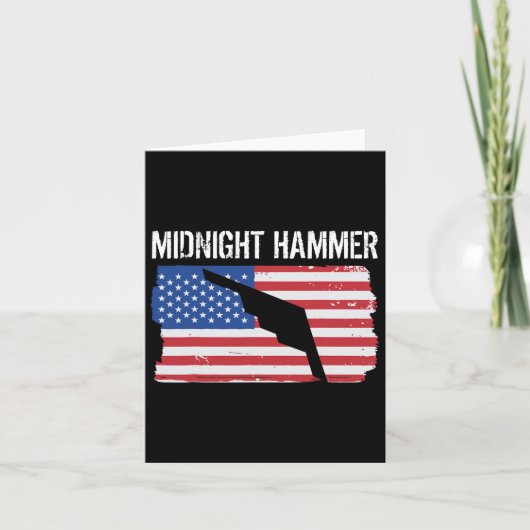 Hammer B-2 Stealth Jet Operation Usa Flag Karte (Vorderseite)