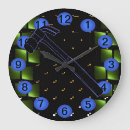 Hammer-Bau-Gebäude-Werkstatt-Uhr 12 Große Wanduhr