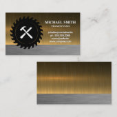 Hammer Chisel | Rundsäge | Metallic Visitenkarte (Vorne/Hinten)