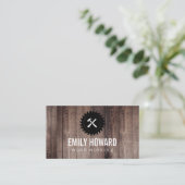 Hammer Chisel Saw | Holz Visitenkarte (Stehend Vorderseite)