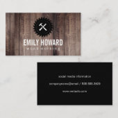 Hammer Chisel Saw | Holz Visitenkarte (Vorne/Hinten)