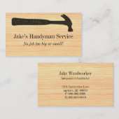 Hammer Construction Business Card Visitenkarte (Vorne/Hinten)
