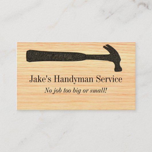 Hammer Construction Business Card Visitenkarte (Vorderseite)