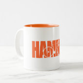 Hammer Cycling Zweifarbige Tasse (Vorderseite Links)