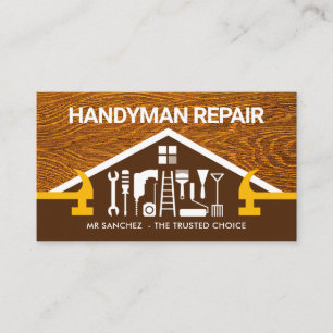 Hammer-Dachdecker-Heimwerker-Reparaturwerkzeug Visitenkarte