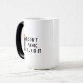 Hammer - Don't Panic I'll Fix It Mug Verwandlungstasse (Vorderseite Links)