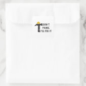 Hammer - Don't Panic I'll Fix It Sticker (Tasche)