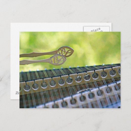 Hammer Dulcimer Mallets Postkarte (Vorne/Hinten)