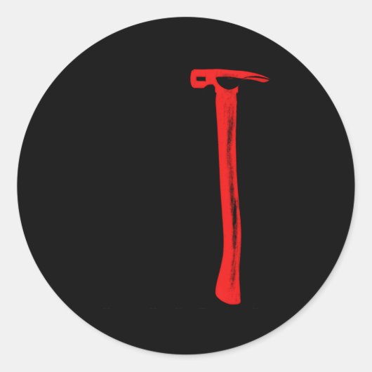 Hammer-Framing Construction Con Runder Aufkleber (Vorderseite)