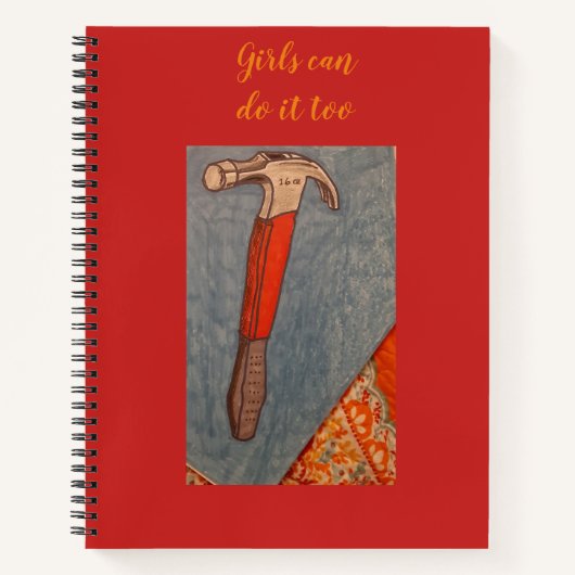 Hammer Girl Power Spiral Notebook Notizblock (Vorderseite)