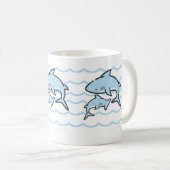 Hammer-Hai-Strand-Kinder-Name Kaffeetasse (VorderseiteRechts)