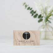 Hammer Holzschnitzerbau QR-Code Visitenkarte (Stehend Vorderseite)