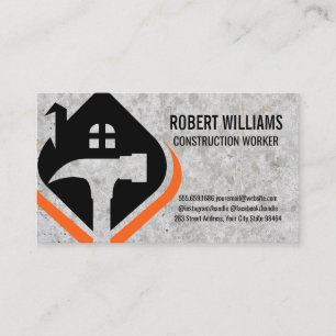 Hammer-House-Logo Beton Terminkarte