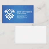 Hammer-House-Logo | Blue Geometric Background Visitenkarte (Vorne/Hinten)