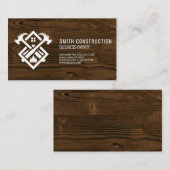 Hammer-House-Logo | Business Card Holz Visitenkarte (Vorne/Hinten)