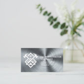 Hammer-House-Logo | Holzmetall Visitenkarte (Stehend Vorderseite)