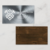 Hammer-House-Logo | Holzmetall Visitenkarte (Vorne/Hinten)