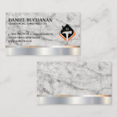 Hammer-House-Logo | Marmormetall Visitenkarte (Vorne/Hinten)