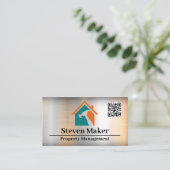 Hammer-House-Logo | Reparatur | QR Codiert Visitenkarte (Stehend Vorderseite)