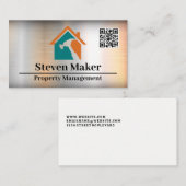 Hammer-House-Logo | Reparatur | QR Codiert Visitenkarte (Vorne/Hinten)