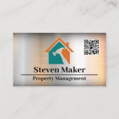 Hammer-House-Logo | Reparatur | QR Codiert Visitenkarte (Vorderseite)