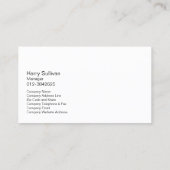 Hammer-Icon-Handyman-Visitenkarte für geschenktes  Visitenkarte (Rückseite)