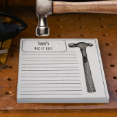 Hammer It Out Fix It Chore List Monogram Notizblock