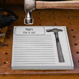 Hammer It Out Fix It Chore List Monogram Notizblock