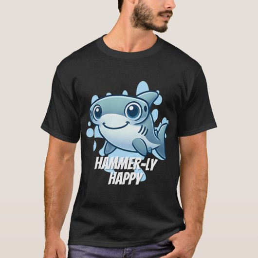 Hammer-lich glücklicher Hammerhai T-Shirt (Vorderseite)