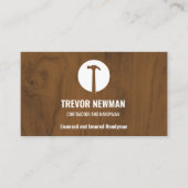 Hammer Logo Construction Handyman Carpenter Visitenkarte (Vorderseite)