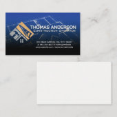 Hammer Saw Logo | Bau | Blueprints Visitenkarte (Vorne/Hinten)