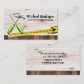 Hammer | Schraubendreher | Holz | Tape Measure Visitenkarte (Vorne/Hinten)