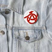 HAMMER-SICHEL-ANARCHIE-LOGO BUTTON (Beispiel)