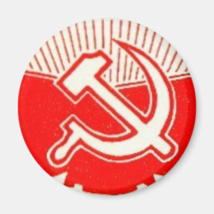 Hammer, Sichel und rote Fahnen Magnet