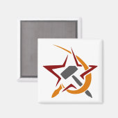 HAMMER SICKLE RED STAR MAGNET (Vorderseite/Rückseite)