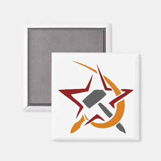 HAMMER SICKLE RED STAR MAGNET (Vorderseite/Rückseite)