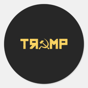 Hammer Sickle Russia Collusion Ussr Resist Runder Aufkleber